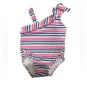 Janie and Jack Baby Girls One Piece Shoulder Swimsuit Size 3-6 months